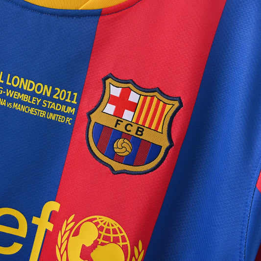 Retro Barcelona Jersey 2010-11 Home Long Sleeves Football kits Soccer shirt