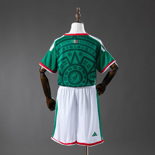 Kids Mexico Home Jersey 2026 World Cup Football Kit Soccer Shirt