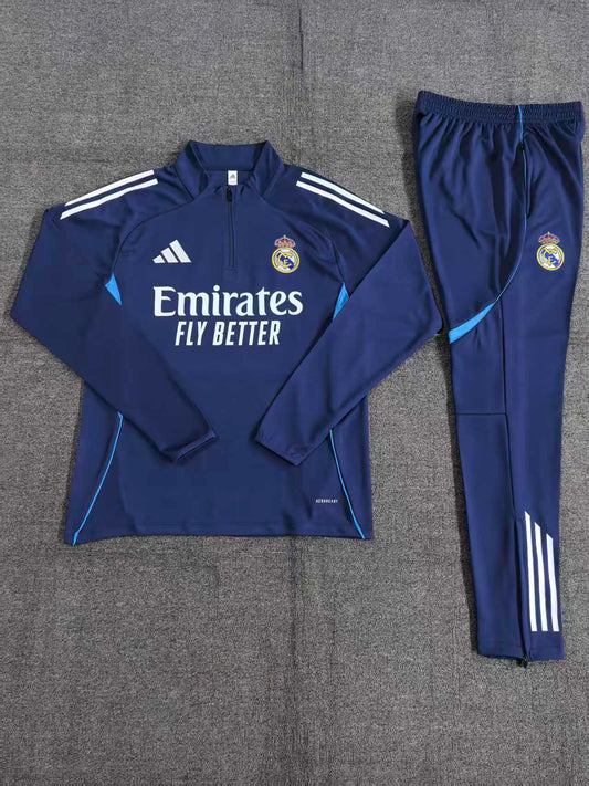 Kids Real Madrid Training Tracksuits 25/26 Football Kit Soccer Jersey