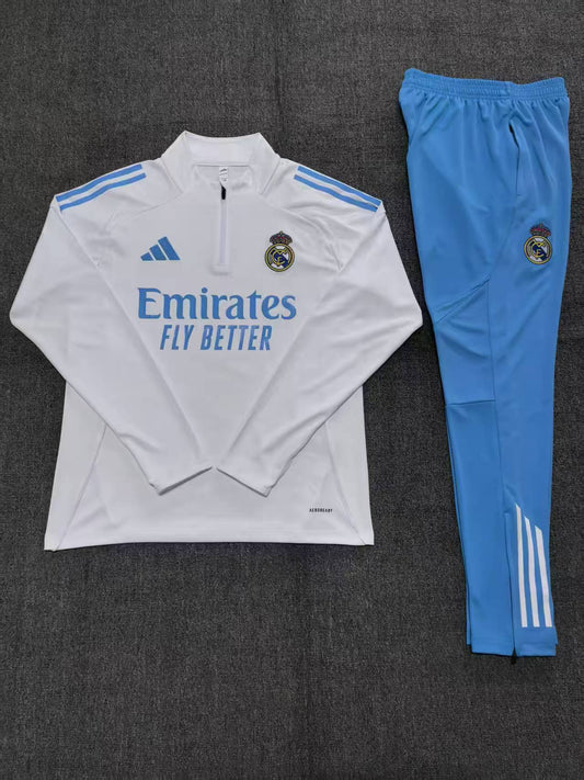 Kids Real Madrid Training Tracksuits 25/26 Football Kit Soccer Jersey