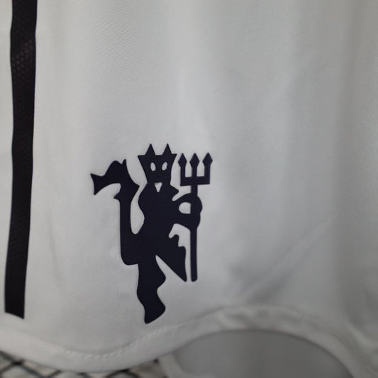 Player Version Manchester United Shorts 25/26 White Football Kit Soccer Shorts