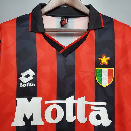 AC Milan Retro Jersey 1993/94 Home Football Jersey Soccer Shirt