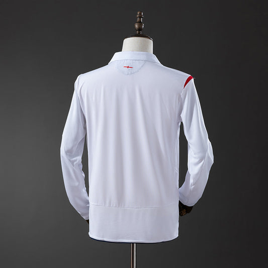 England Jersey 2006 Retro Home Football Kit Long Sleeves