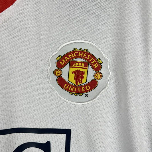 Retro Manchester United Jersey 2007/08 Away Long Sleeve Football Kit Soccer Shirt