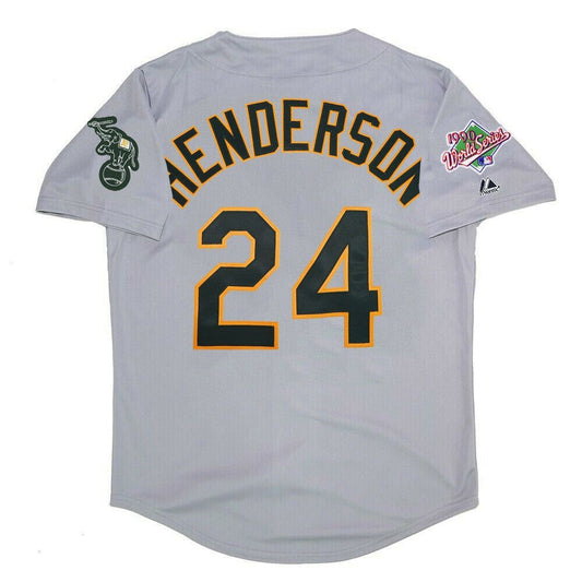 Rickey Henderson Oakland Athletics 1990 World Series Road Jersey - Grey