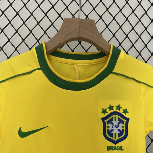 Retro Kids Brazil Home Jersey 1998