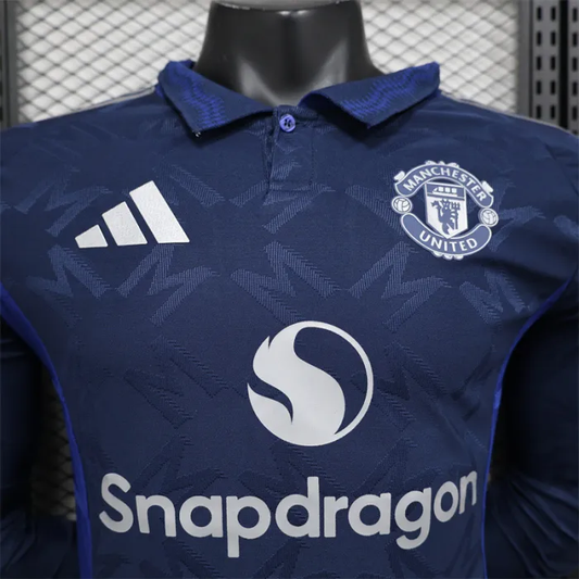 Player Manchester United Away Kit 24/25 Football Jersey Long Sleeves