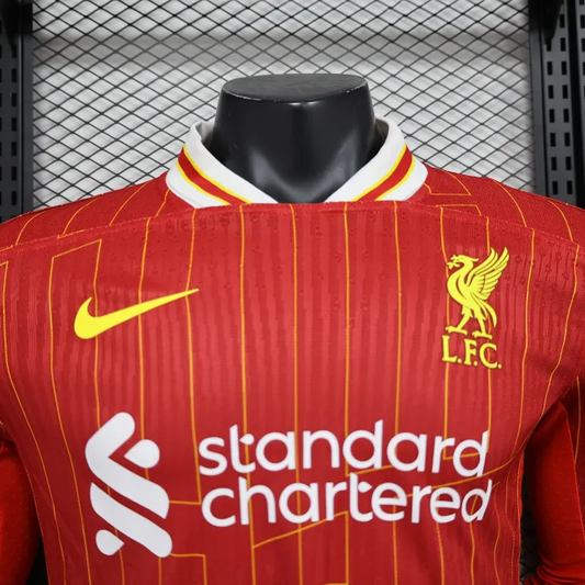 Player Version Liverpool Home Jersey 24/25 Football Kit Long Sleeves