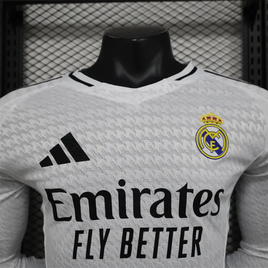 Player Version Real Madrid Home Kit 24/25 Football Jersey Long Sleeves