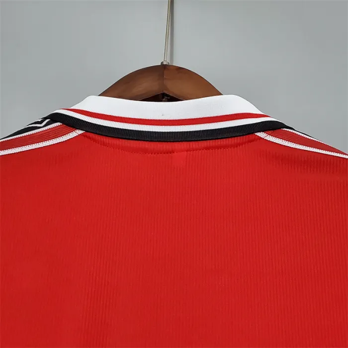 Manchester United Jersey Home Kit 1998/99 Retro Long Sleeves Football Team Soccer Shirt