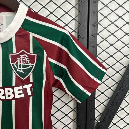 kids fluminense jersey 25/26 home football kit soccer jersey