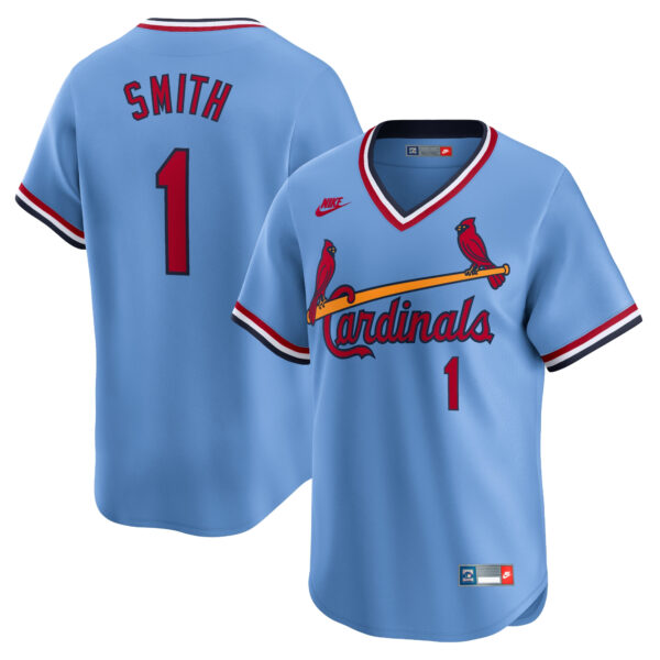 Ozzie Smith St. Louis Cardinals Cooperstown Collection Jersey - Light Blue