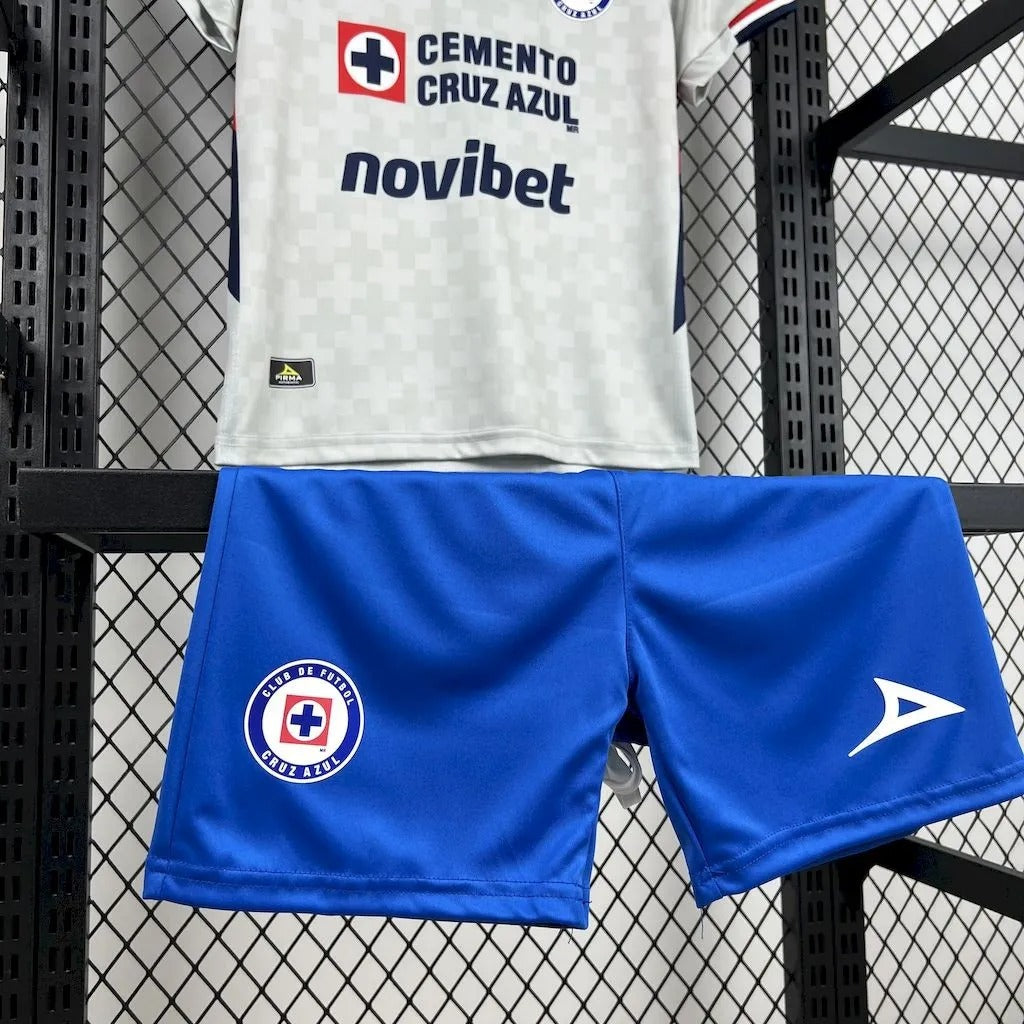 Kids Cruz Azul Jersey 25/26 Away Football Kit Soccer Jersey