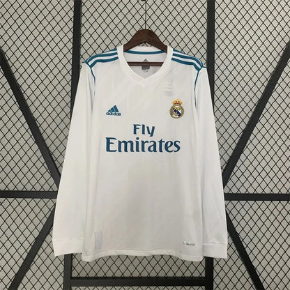 Retro Real Madrid Home Kit 17/18 Long Sleeves football Jersey