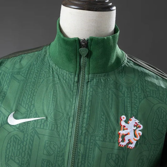 Chelsea Windbreaker 2025/26 Army Green Football Kit