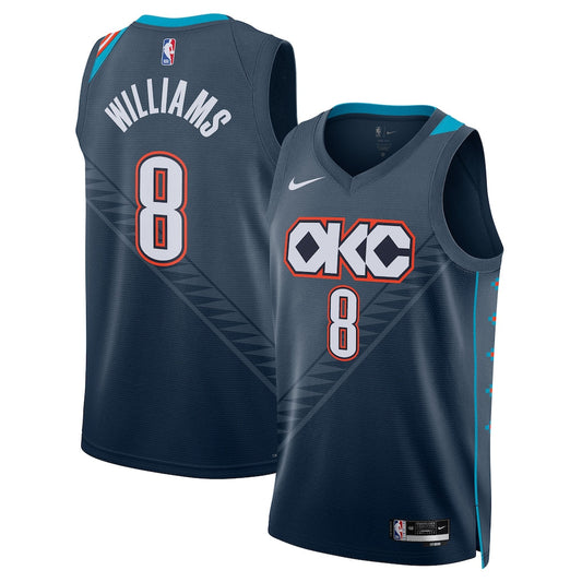 Jalen Williams Oklahoma City Thunder Unisex 2025/26 Swingman Jersey - Navy - City Edition