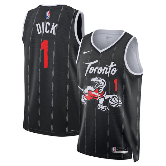 Gradey Dick Toronto Raptors Unisex 2025/26 Swingman Jersey - Black - City Edition