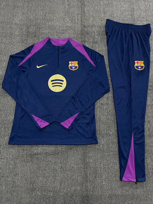 Kids Barcelona Training Tracksuits 25/26 Football Kit Soccer Jersey