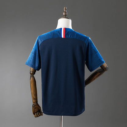 France Home Jersey 2018 World Cup Retro Football Kit Soccer Shirt