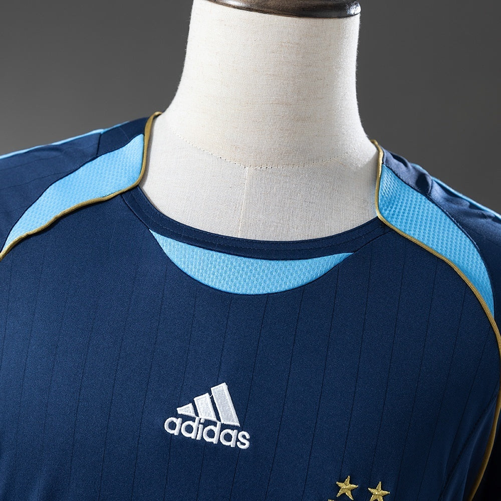Argentina Home Jersey 2006 Retro Football Kit Long Sleeves Soccer Shirt
