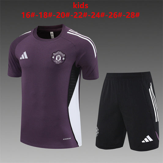 Kids Manchester United Training Tracksuits 25/26 Football Kit Soccer Jersey