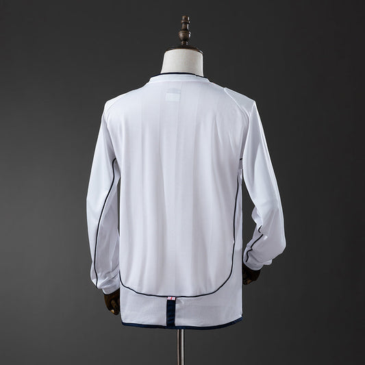 England  Jersey 2002 Home Retro Football Kit Long Sleeves