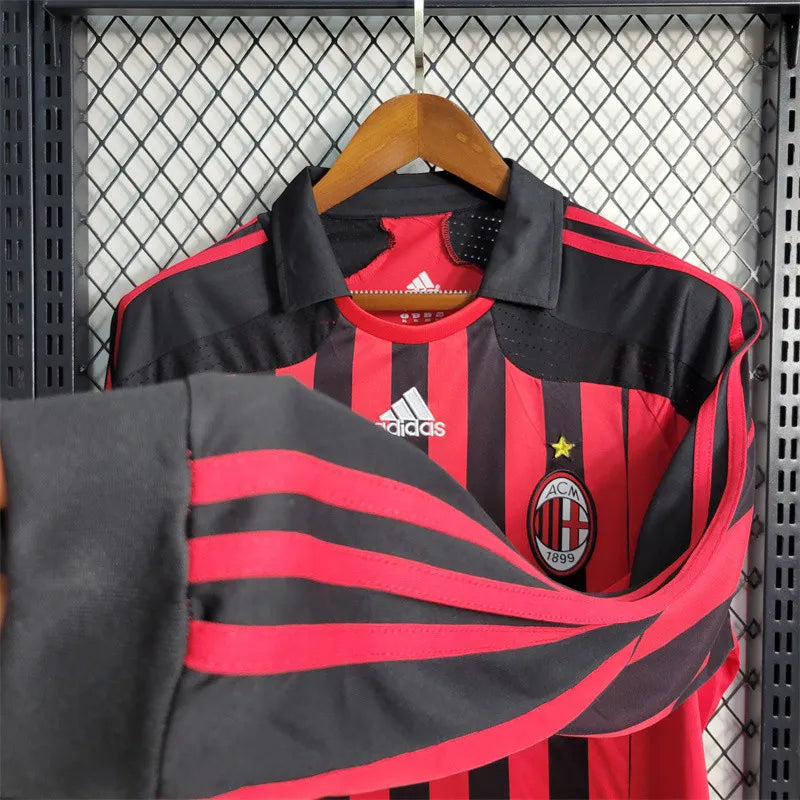 AC Milan Jersey Home kit 07/08 Long Sleeves  retro Football kit