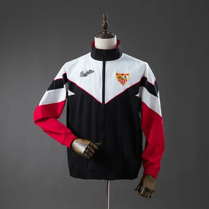 Sevilla Windbreaker 1992-93 Black White Football Jacket