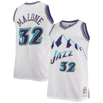 Karl Malone Utah Jazz 1996/97 Hardwood Classics Jersey - White