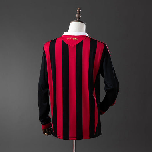 AC Milan Jersey 2013 2014 Retro Home Football Kit Long Sleeves