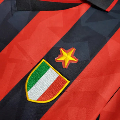 AC Milan Retro Jersey 1993/94 Home Football Jersey Soccer Shirt