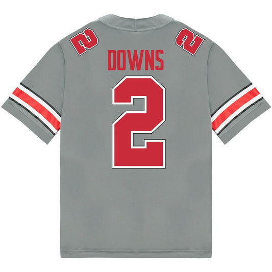 Caleb Downs Ohio State Buckeyes Jersey – Grey