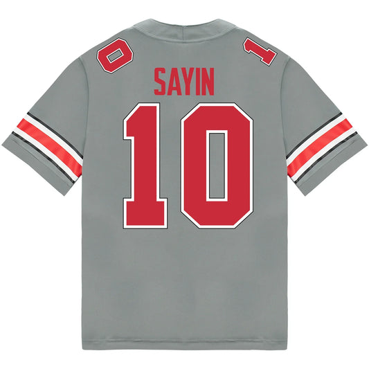 Julian Sayin Ohio State Buckeyes Jersey – Grey