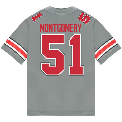 Luke Montgomery Ohio State Buckeyes Jersey – Grey