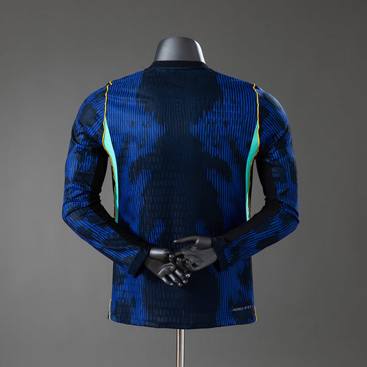 Player Version Brazil Away Jersey 2026 World Cup Long Sleeves Football Kit Soccer Shirt