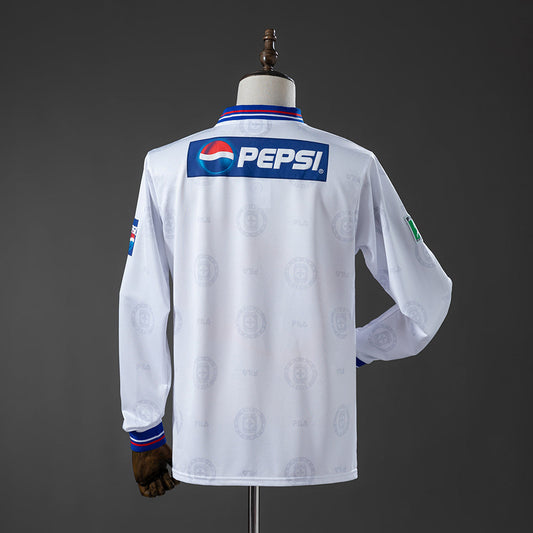 Retro Cruz Azul Away Jersey 1998 Long Sleeves Football Kit Soccer Shirt