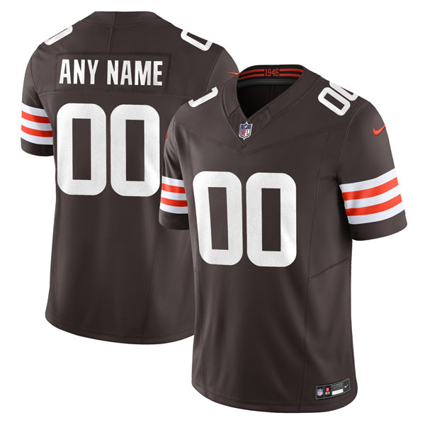 Custom Cleveland Browns Brown Home Jersey - Brown