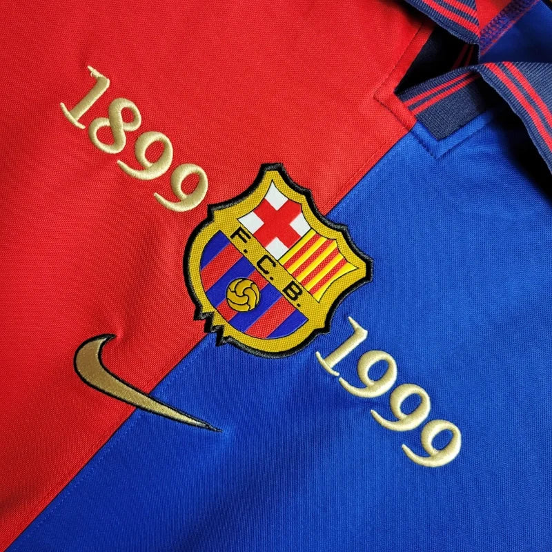 Retro-Barcelona-Jersey-1899-1999-Anniversary-Football-Kit-Soccer-Shirt-Long-Sleeves