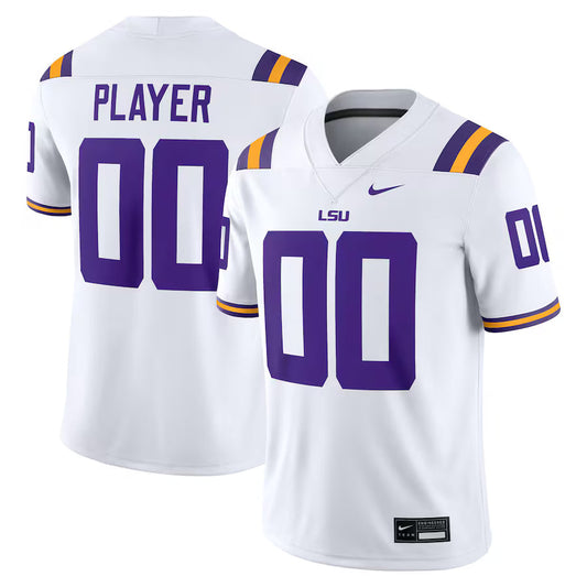 Custom LSU Tigers Jersey - White
