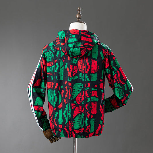 Arsenal Windbreaker 2025/26 Green Red Football Kit