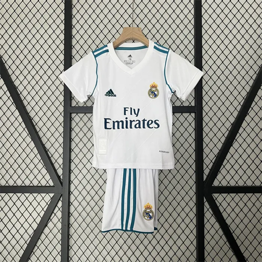 Retro Kids Real Madrid Home Jersey 17/18