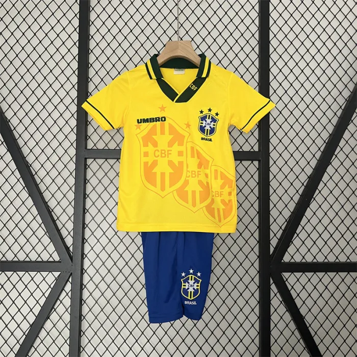 Retro Kids Brazil Home Jersey 93/94