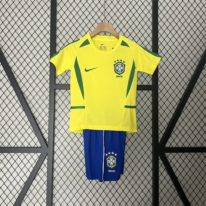 Retro Kids Brazil Home Jersey 2002