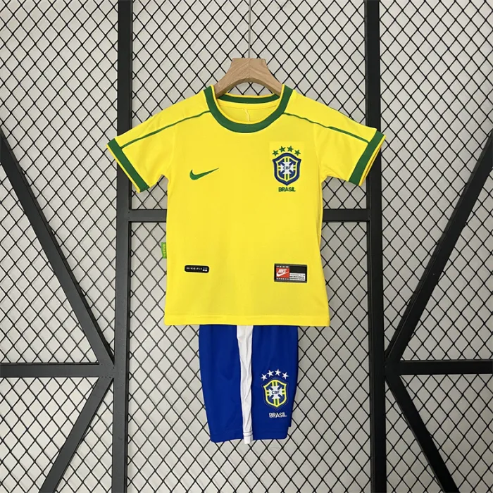 Retro Kids Brazil Home Jersey 1998