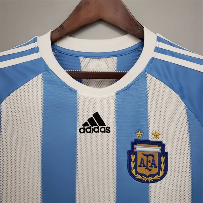 Argentina Jersey Home Kit 2010 Retro Football Team Soccer Shirt