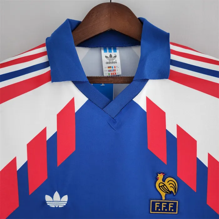 France Jersey Home Kit 1988 1990 Retro Football Team Soccer Shirt
