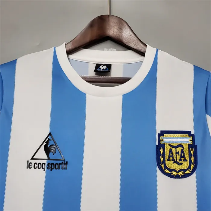 Argentina Jersey Home Kit 1986 Retro Football Team Soccer Shirt
