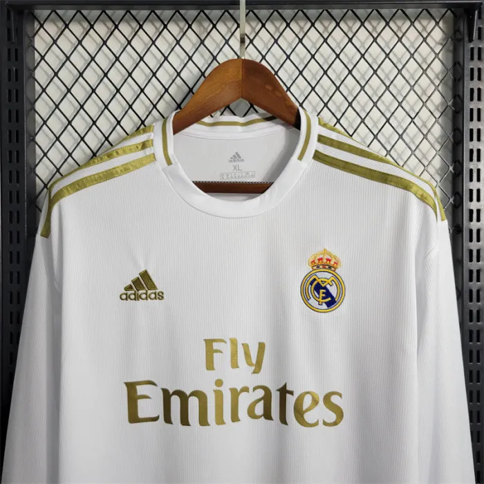Real Madrid Jersey Home Kit 2019 2020 Retro Long Sleeves