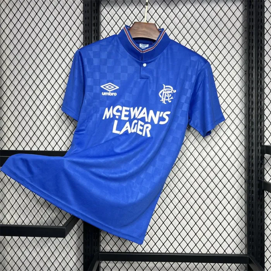Retro Rangers Home Kit 1987 1990 Football Jersey