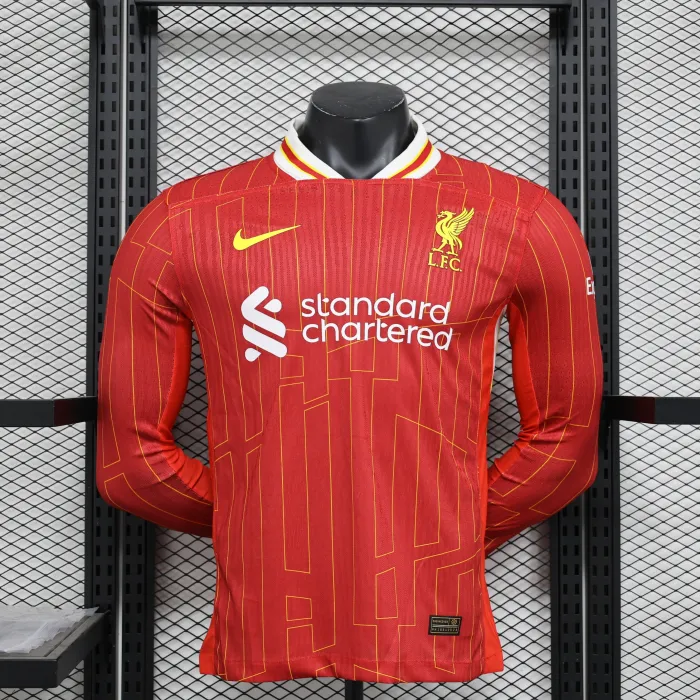 Player Version Liverpool Home Jersey 24/25 Football Kit Long Sleeves